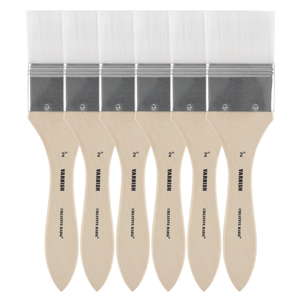 Creative Mark Disposable Varnish Brush Set - Single-Use Disposable Brushes  for Varnish, Most Paints, Gesso, & More! - 6-Pack